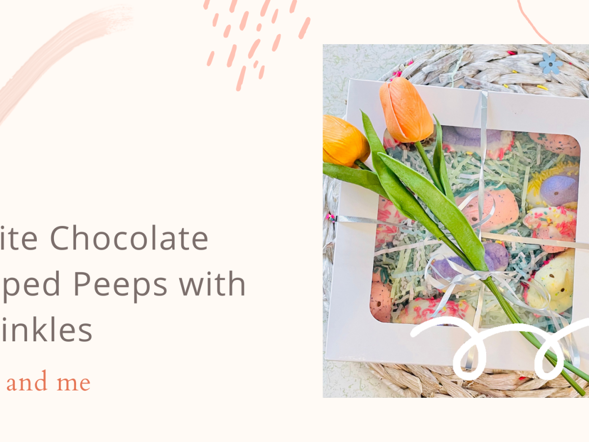 White Chocolate Dipped Peeps with&nbsp;Sprinkles